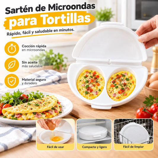 🍳 Omelettera 2 en 1 para Microondas | Prepara Huevos Fácil y Rápido