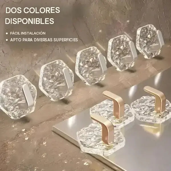 【10 piezas】🛁🚪Gancho con ventosa: soporte adhesivo resistente y antiadherente.🏡
