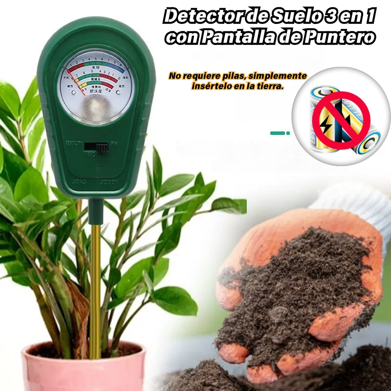 🌱Detector de Suelo 3 en 1 con Pantalla de Puntero