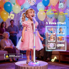 💥Juego de micrófono, juego de máquina de karaoke con luz