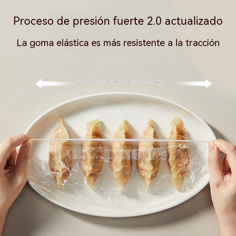 【Juego de 300 piezas】Cubierta desechable de film transparente, tipo colgante, multifuncional para la conservación de alimentos y protección contra el polvo doméstico.