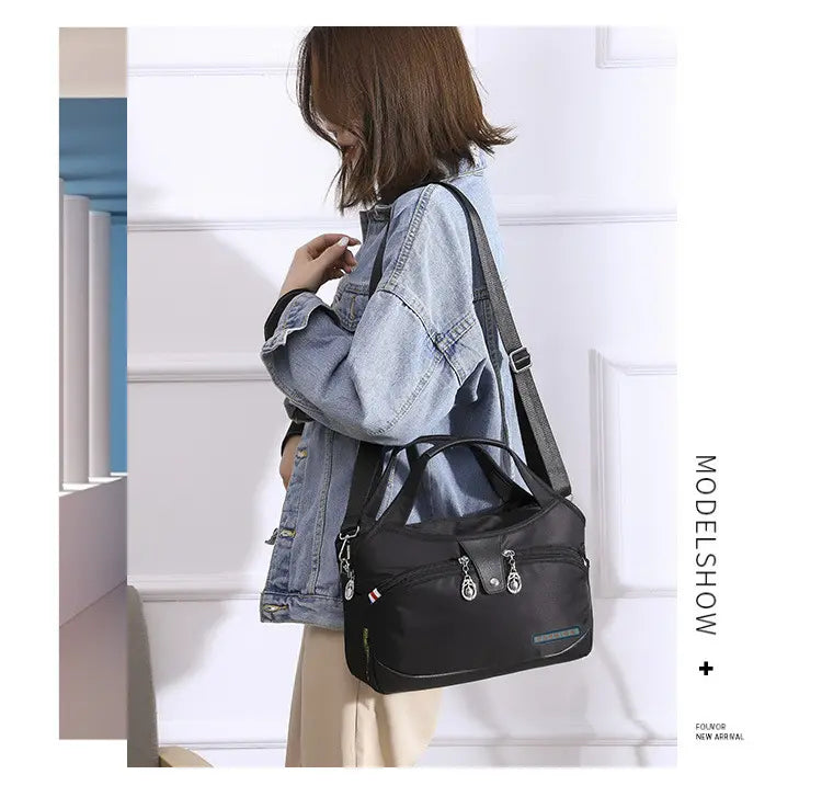 👜 Bolso casual de tela Oxford – 💧ligero, impermeable y con gran capacidad 📦 3 formas de llevarlo: ✋mano, 🦾hombro o 🎒bandolera. 🌟