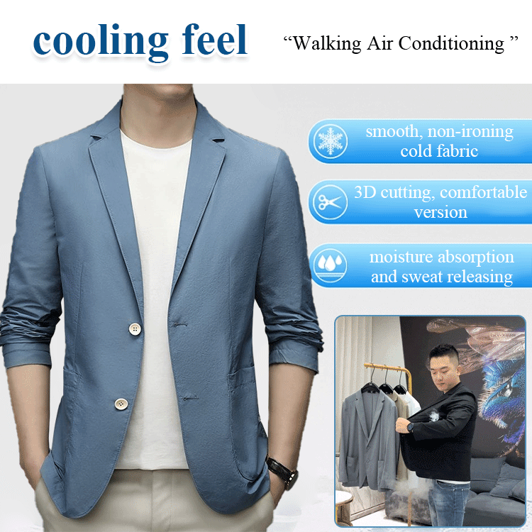 🧊🥼【M-5XL】Chaqueta de negocios de verano súper delgada para hombre