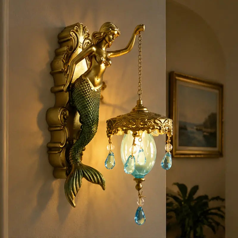⏰Aplique de pared vintage con forma de sirena