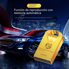 🔥🔥【32 GB】Memoria USB universal de alta calidad para música en coches【2500 canciones populares + 100 vídeos】