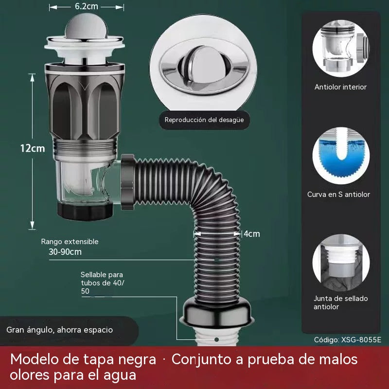 📢📢 ¡50% de descuento! ⏰🔥（2 piezas）🛠️ Manguera de desagüe telescópica e inodora 🚿💨🧰