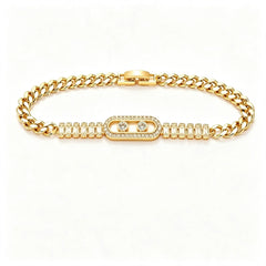 Pulsera de circonita dorada