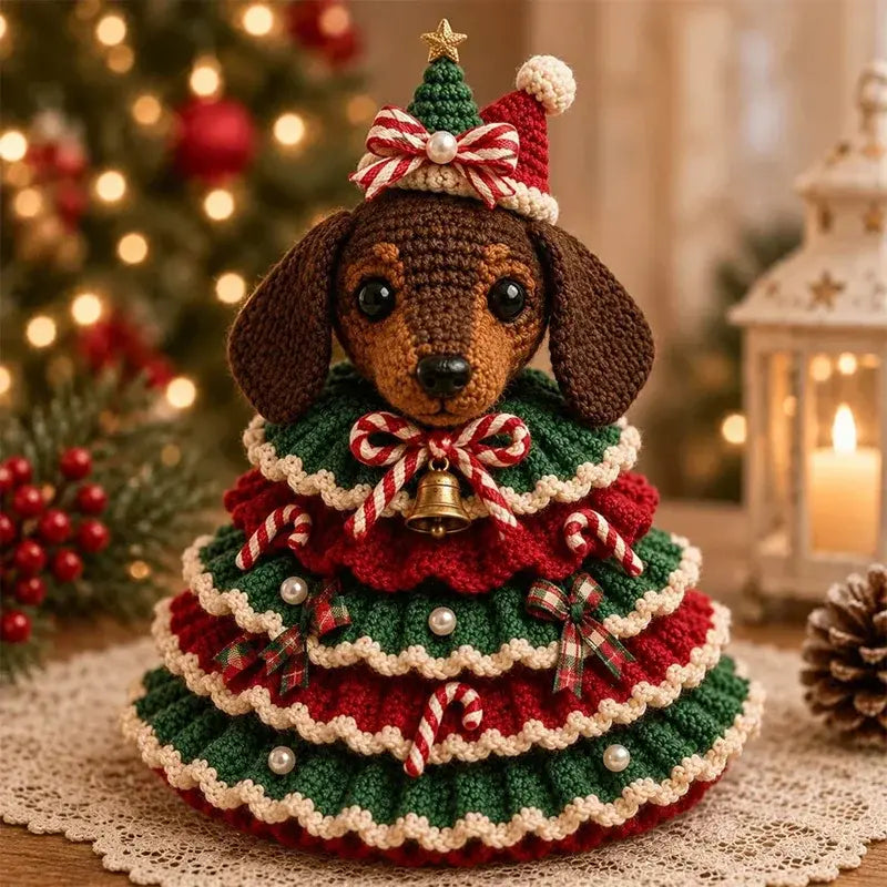 🧶 Kit de Ganchillo DIY Árbol de Navidad con Animales | Incluye Lana, Aguja y Tutorial Paso a Paso | Decoración Navideña Hecha a Mano 🎄