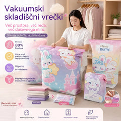 🧳【5-delni komplet】💨 Velika, stisljiva vakuumska vrečka za shranjevanje: črpalka ni potrebna, neprepustna in idealna za prihranek prostora v kovčkih in doma ✈️
