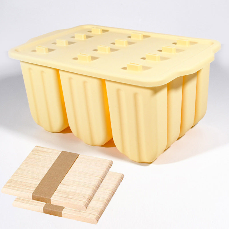🍦🧊Moldes creativos para paletas heladas, bandejas de silicona para cubitos de hielo congelados.【Enviar 100 palitos de madera】🔥