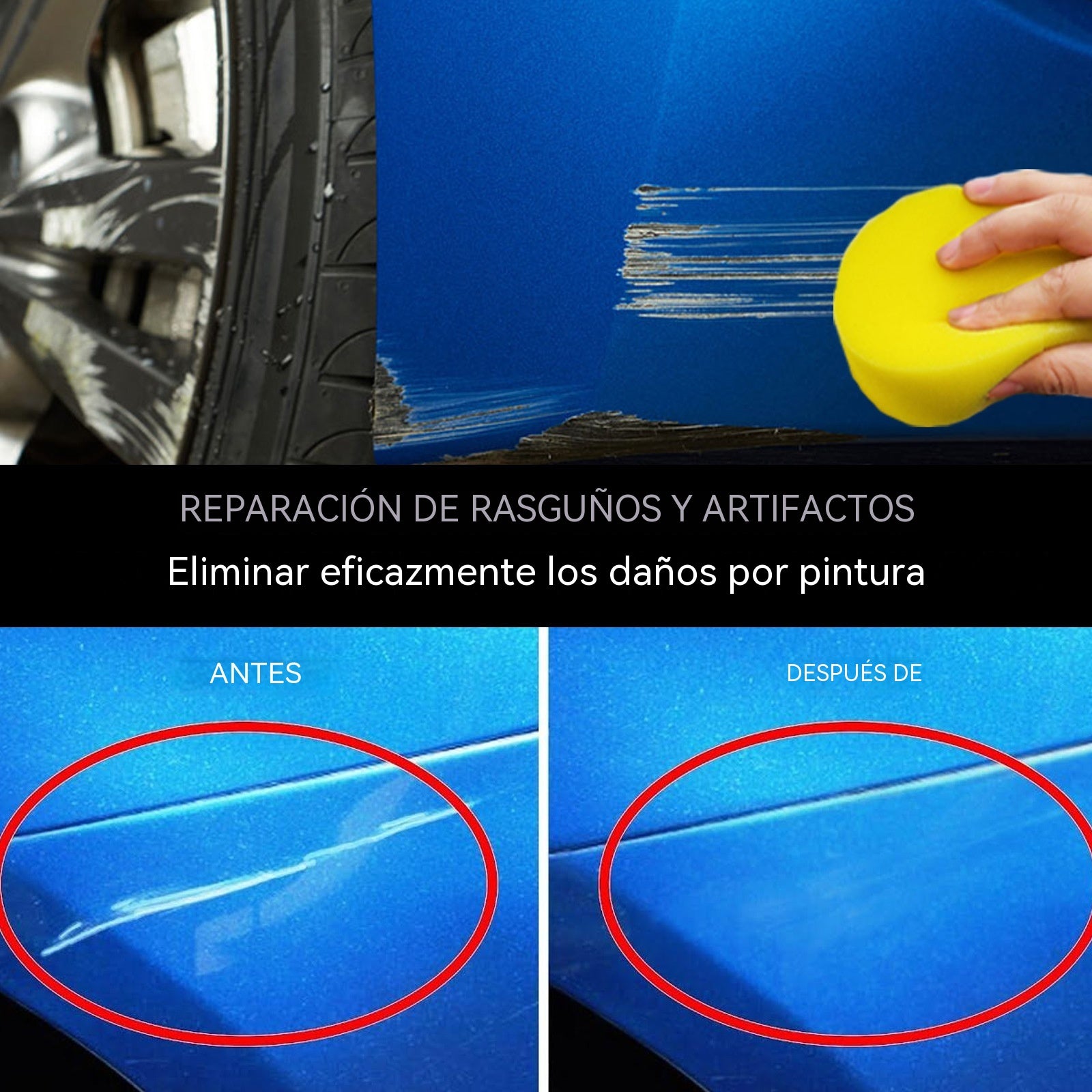 🔥✨【Compra 1 y llévate 1 gratis】🚗Cera para reparar arañazos en el coche,Protección, pulido, eliminación de marcas y mantenimiento de la pintura del coche