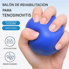 【2 por 24 euros】Pelota ortopédica para la recuperación de dedos y manos, con anillos de fijación, dispositivo de entrenamiento de fuerza y movilidad para personas mayores o con secuelas de un derrame cerebral.