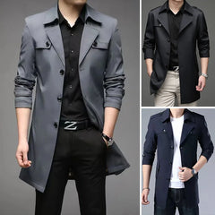 🔥【Especiales de otoño】【40-90 kg】Chaqueta cortavientos de estilo ejecutivo de longitud media