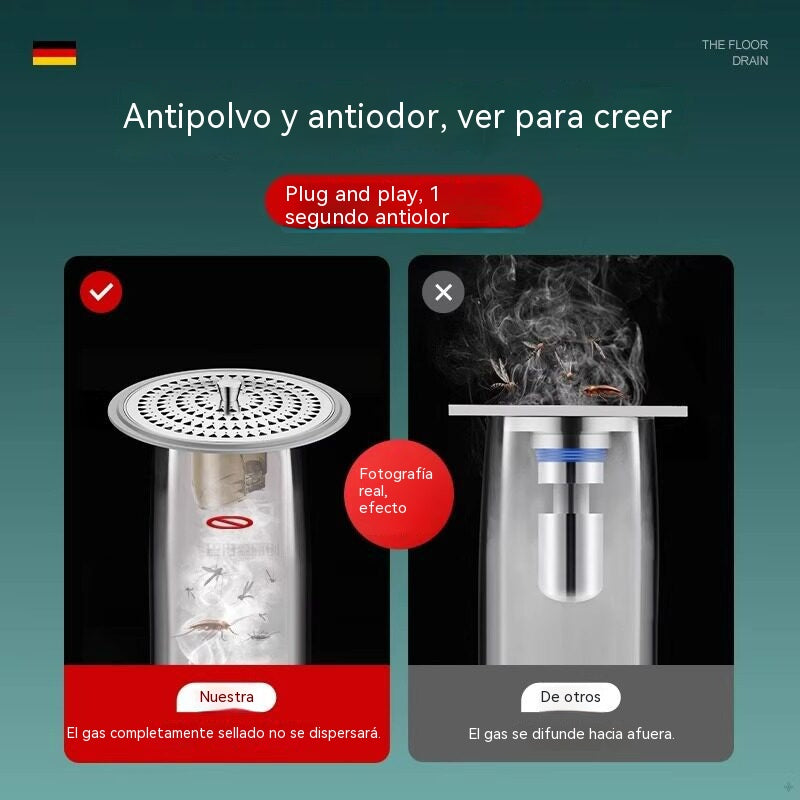 🎁【Compra uno y llévate otro gratis】✨Desagüe universal para suelo de baño, a prueba de olores, a prueba de insectos y evita el reflujo de malos olores.