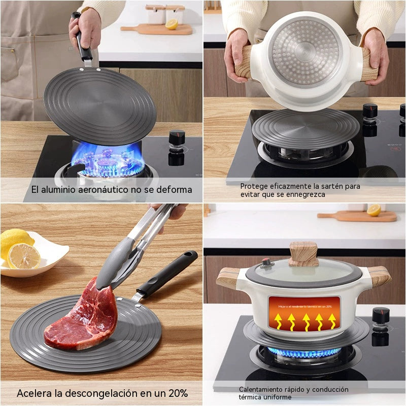 🔥 🍳Placa conductora de calor para cocina doméstica (apta para cocinar, descongelar ingredientes, protege la olla de quemarse)