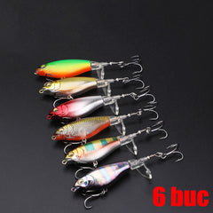 🐟🎣【6 piezas 28 euros】Cebo de hélice de tractor biónico Minnow