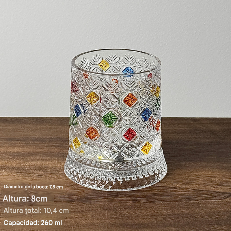 🥃【270ml】💎Vaso de whisky giratorio 360°, vaso de licor antiestrés pintado