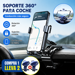 【Compre uno y llévese otro gratis】Soporte para teléfono móvil giratorio de 360° para coche
