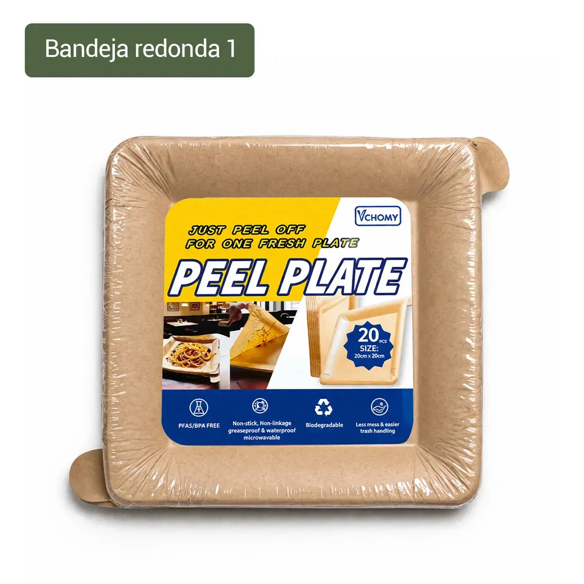 🍽️ 【¡Compra 1 y llévate 1 gratis! (40 artículos en total)】🌱Platos Desechables Biodegradables Peel Plate | Antiadherentes Impermeables Sin Lavado para Exterior y Hogar✨