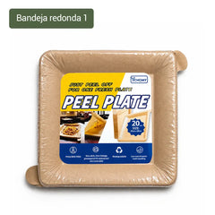 🍽️ 【¡Compra 1 y llévate 1 gratis! (40 artículos en total)】🌱Platos Desechables Biodegradables Peel Plate | Antiadherentes Impermeables Sin Lavado para Exterior y Hogar✨