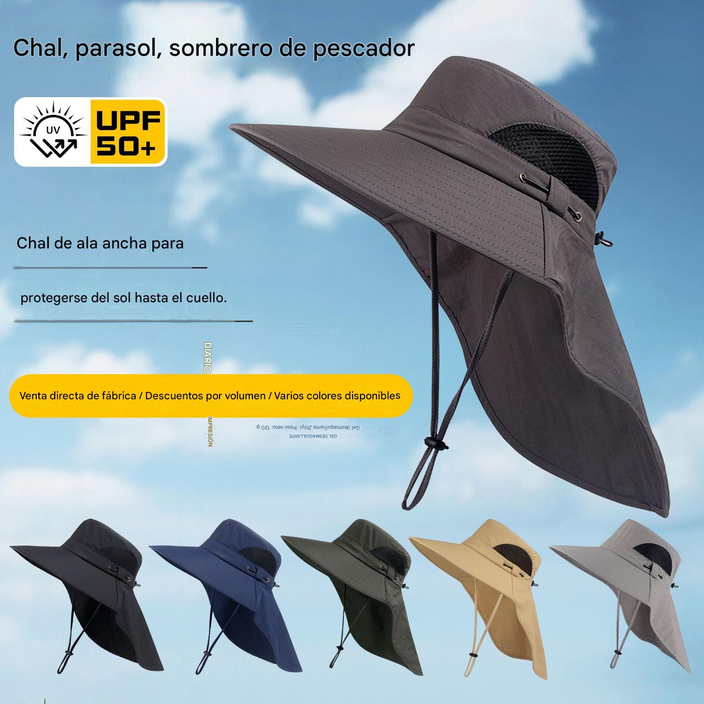 🔥✨【Compra 1 y llévate 1 gratis（2 piezas）】🧢Sombrero tipo cubo plegable unisex para protección solar