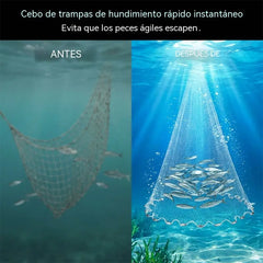 🎣 50 % POPUST ZA OMEJEN ČAS! ✨ Enostavna mreža za metanje: trpežna mreža, hitro potapljajoča se, vsestranska 🌊