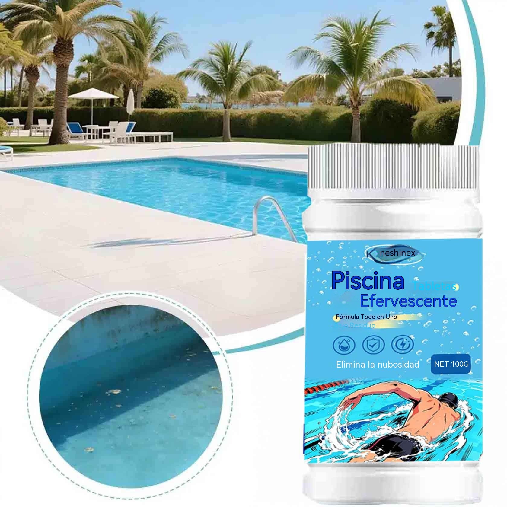 🔥Compre 1 y obtenga 1 gratis（2 botella）Pastillas efervescentes para la limpieza de piscinas