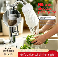 【100 bolsas】🚰💧Bolsa de algodón de alta densidad para filtro de grifo / apta para agua fría y caliente / filtro reforzado para agua de manantial, agua del grifo, cemento, arena e impurezas.