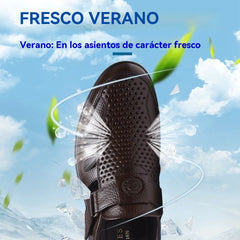 💥（39-44）Sandalias de verano de piel auténtica transpirables para hombre