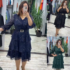 【S-5XL】Vestido holgado de gasa de talla grande | Cómodo y transpirable, ideal para el verano.