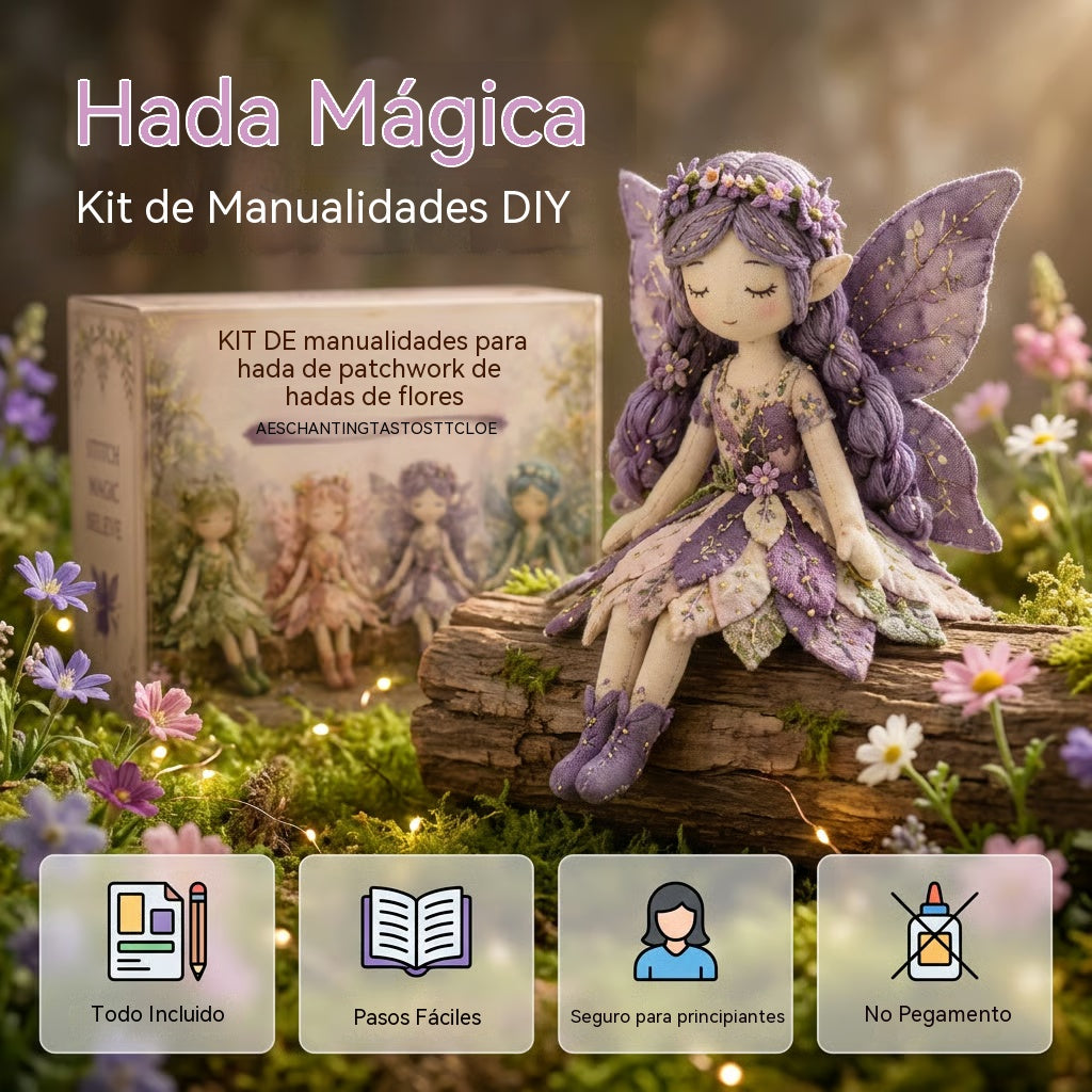 🌸50% de descuento - Serie de costura de cuentos de hadas - Set de muñecas de hadas de patchwork para hacer tú mismo✨👼