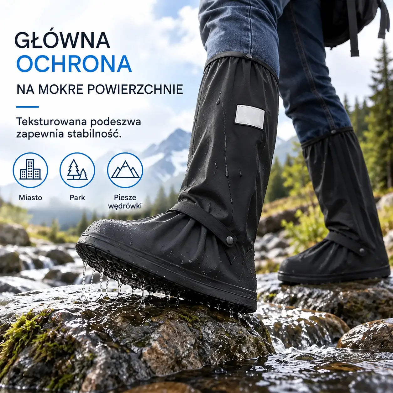 【1 para】Chroń swoje sneakersy przed deszczem! Wytrzymałe, wodoodporne ochraniacze na buty: antypoślizgowe i składane – łatwe do schowania w torbie