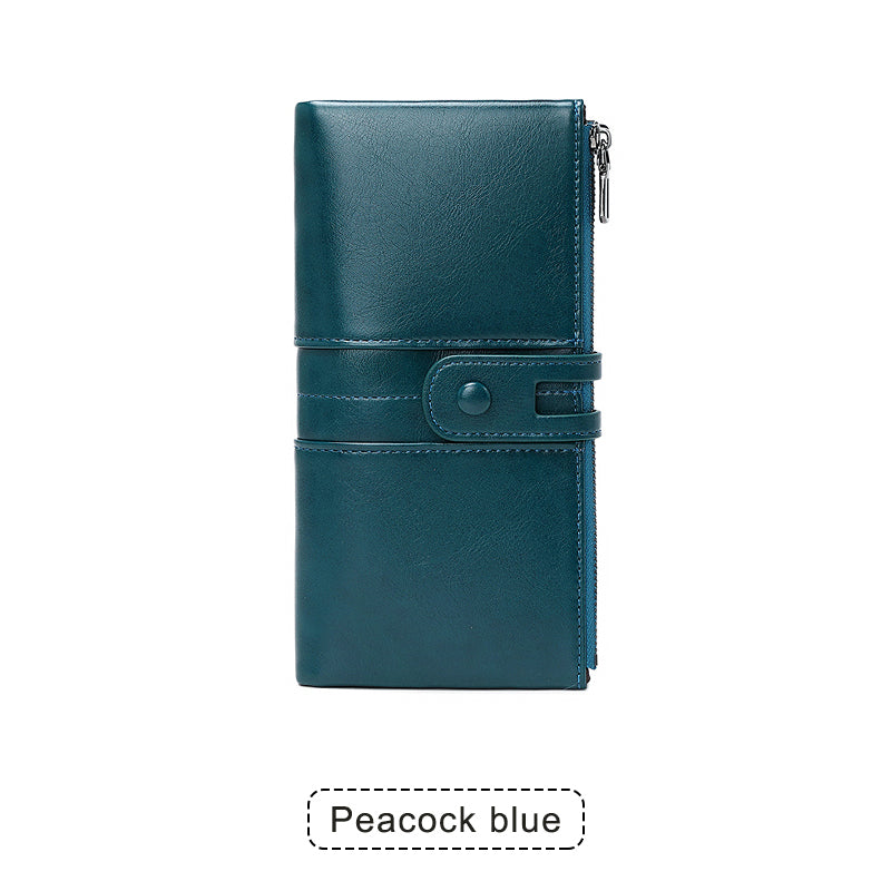 ❤️【39%OFF】💰 Cartera para teléfono móvil hecha a mano antirrobo de cuero genuino para mujer de nuevo estilo