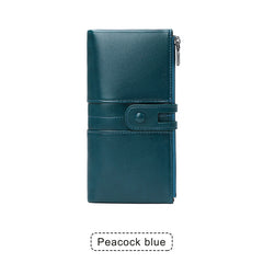 💰 Cartera para teléfono móvil hecha a mano antirrobo de cuero genuino para mujer de nuevo estilo