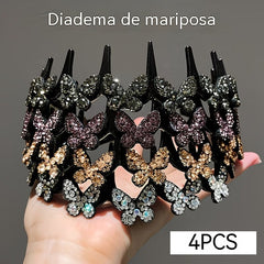 【4 piezas 】✨ Diademas Onduladas con Peine Antideslizante  – Sujeción Firme, Cómodas y Estilo Natural 💁‍♀️