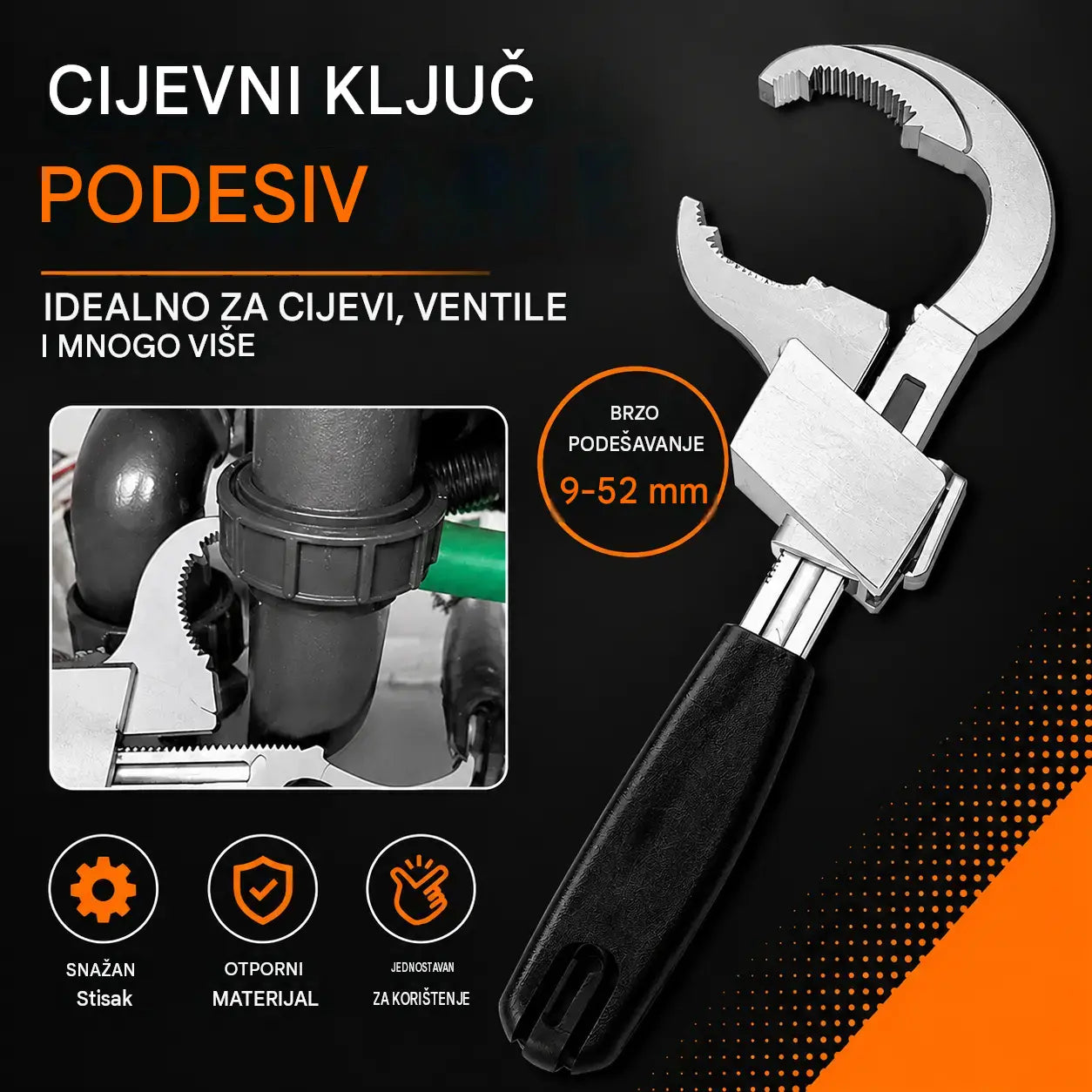 🔥【50% POPUSTA】🔧 Alat protiv klizanja za skidanje slavina za umivaonik u kupaonici s višenamjenskim ključem