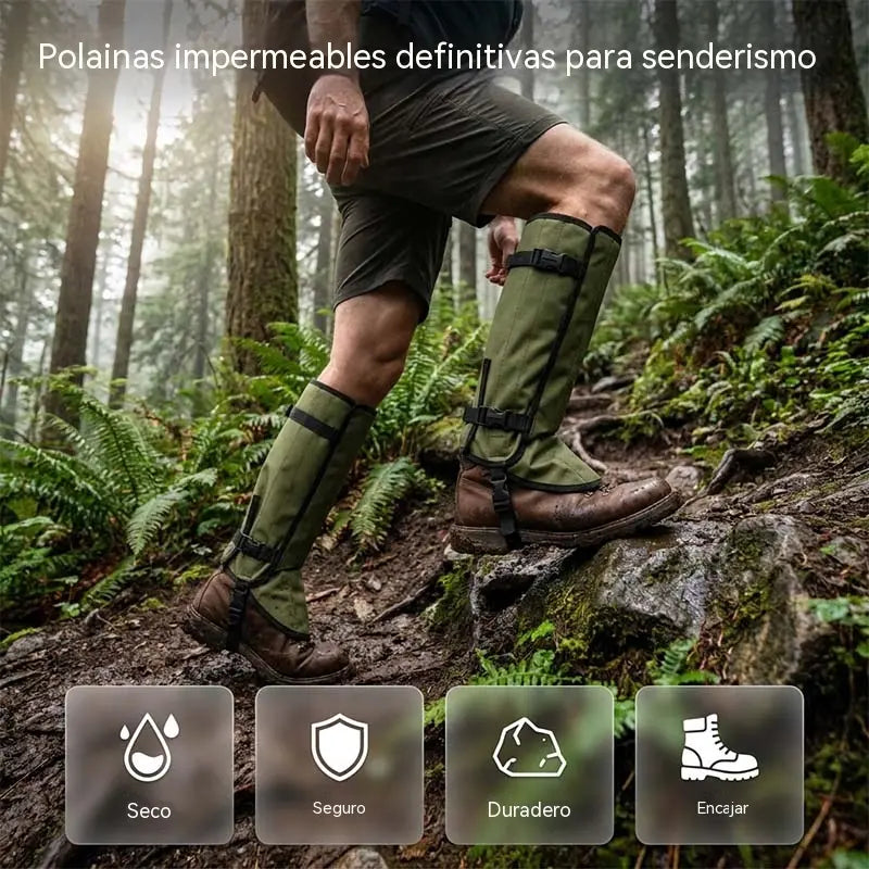 🏕️✅ Calentadores de piernas impermeables para senderismo al aire libre, protección contra mordeduras de serpiente, adecuados para senderismo y aventura al aire libre.