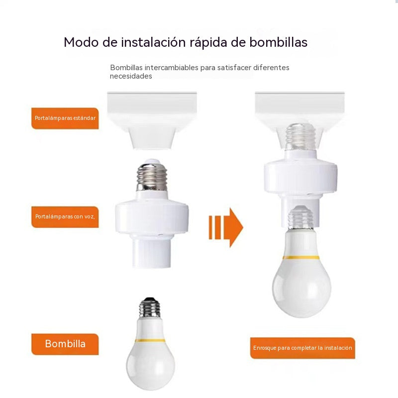 ✨ Luz LED inteligente con control por voz, interruptor automático con sensor y ahorro de energía 🏠🔋