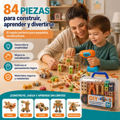 🧰 50% DE DESCUENTO🧩 Kit de herramientas para niños, divertido proyecto de bricolaje, desarrolla las habilidades prácticas de los niños🎪🔩