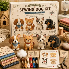 ✨50% de descuento🎨✂️ Set de arte DIY de tela – crea tus propios animales de tela, manualidades creativas hechas a man