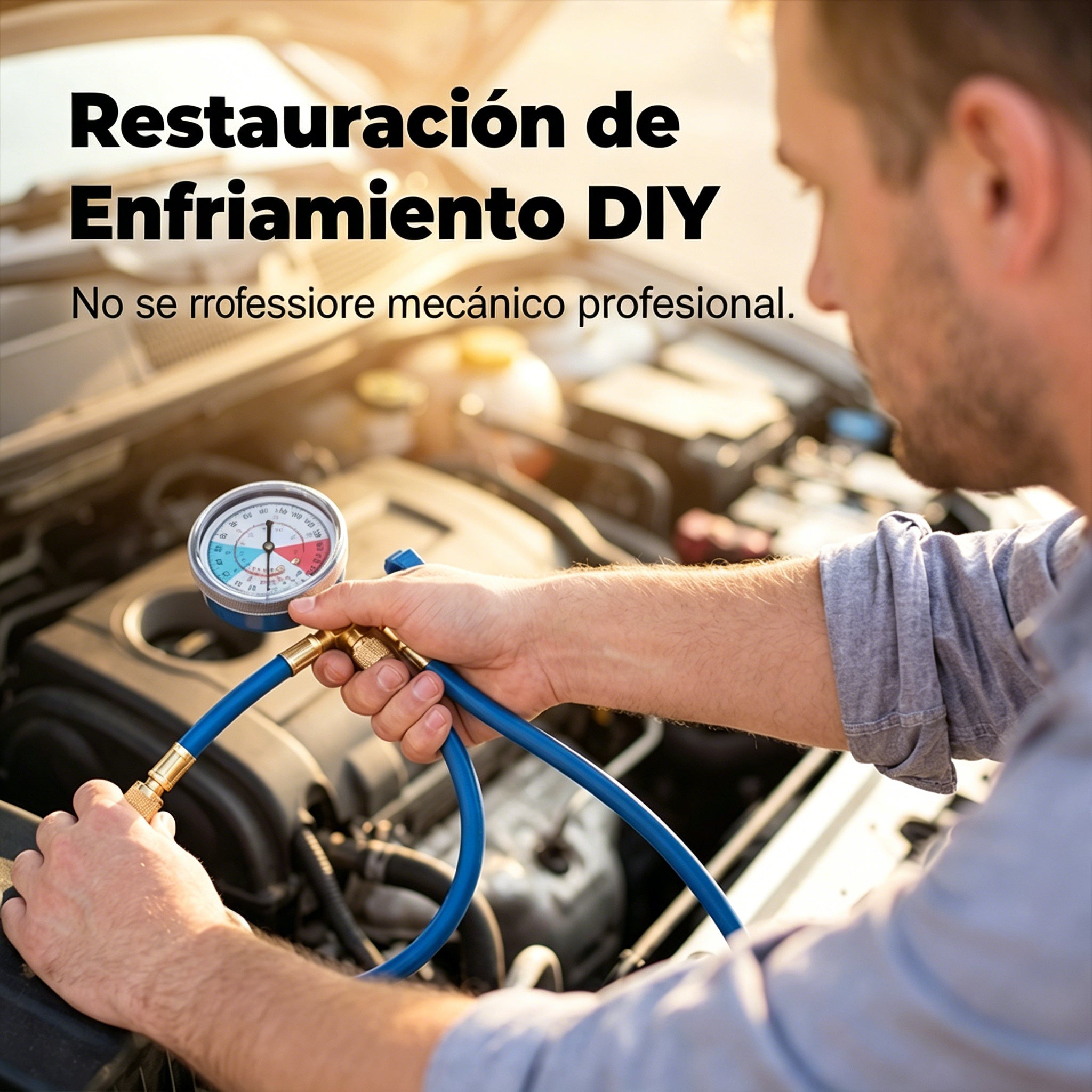⏳Oferta por tiempo limitado⏰ Manguera de carga de CA R134a con manómetro: herramienta universal y fácil de usar para proyectos de bricolaje 🔧