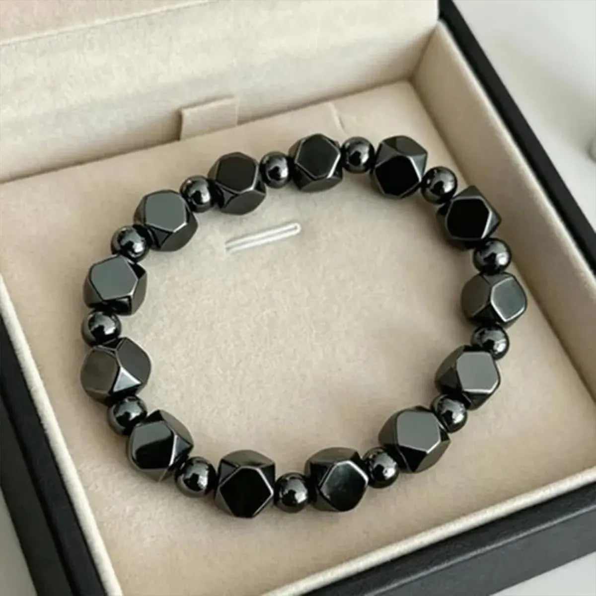 🖤 Pulsera de Obsidiana para Hombre | Brazalete de Cuentas de Piedra Natural | Protección contra Energías Negativas y Energía Positiva 🛡️✨