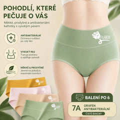 💖Poslední den s 50% slevou 【6dílná sada】Spodní prádlo s vysokým pasem a zvednutím boků, prémiová bavlna✨️ (40-100 kg)