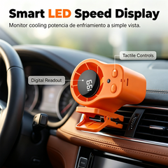 🌀 Ventilador manos libres con pantalla LED, clip integrado y 199 niveles de ajuste