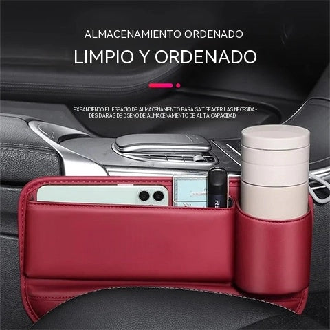 🚗🚗Caja de almacenamiento multifuncional para el espacio entre los asientos del coche con portavasos