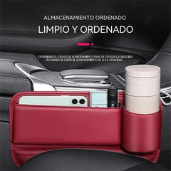 🚗🚗Caja de almacenamiento multifuncional para el espacio entre los asientos del coche con portavasos