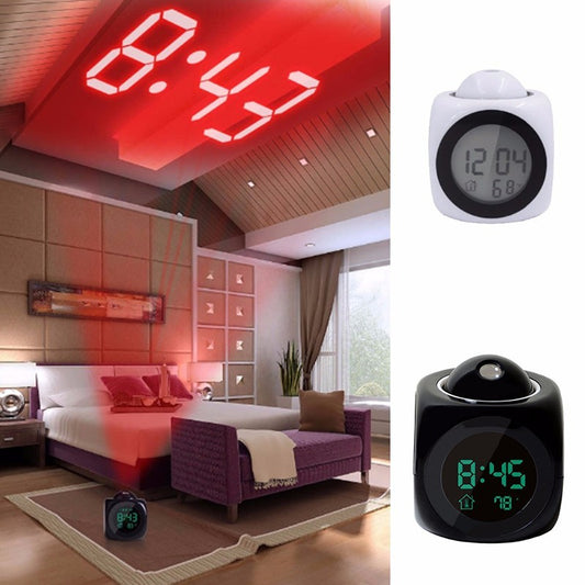 ⏰ Reloj proyector multifunción — hora, alarma, temperatura y clima en tu pared o techo