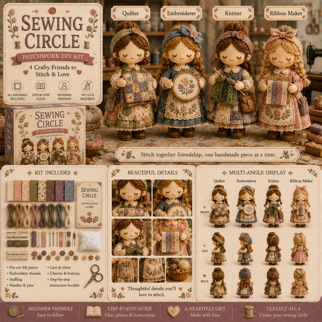 Zadnji dan: Izkoristite 49 % popust!  Komplet za patchwork miniatur iz serije Miniature World.