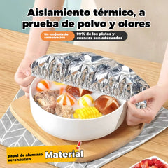🔥Compre 50 y obtenga 50 gratis（100 piezas）🍎 Cubierta térmica de papel de aluminio apto para alimentos