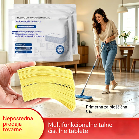 🧹【Kupite 1, dobite 1 GRATIS!】✨ 240 antibakterijskih in dezodorirajočih večnamenskih čistilnih tablet | Primerno za parket, laminat, ploščice in stene avtodomov
